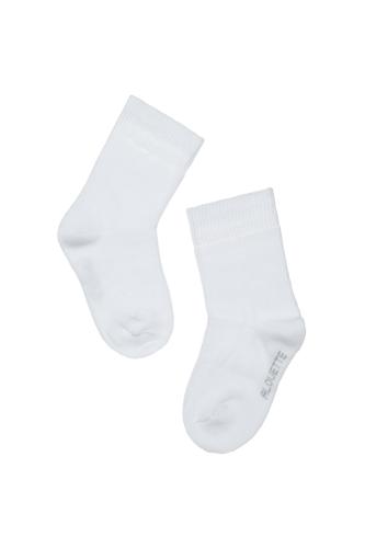 Alouette παιδικές κάλτσες με λογότυπο στην πλέξη (4-12 ετών) - 00100863K Λευκό 10Y